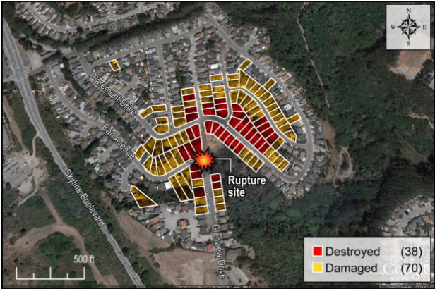 San Bruno houses destroyed